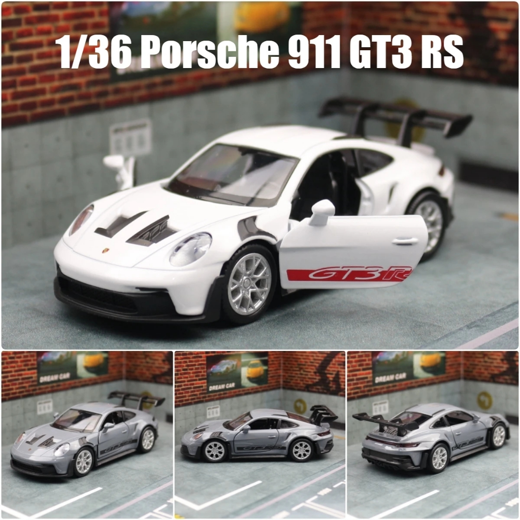 RMZ CITY 1 : 36 Porsche 911 GT3 RS Simulação Die Cast Car Modelos Diecast Alloy Metal Miniatura Pull Back Collection Gift Para Garotos