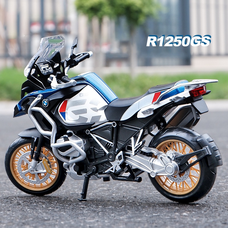 1:12 BMW R1250GS ADV liga Die Cast motocicleta modelo de brinquedo coleção de veículos de som e luz Off Road Autocycle brinquedos carro