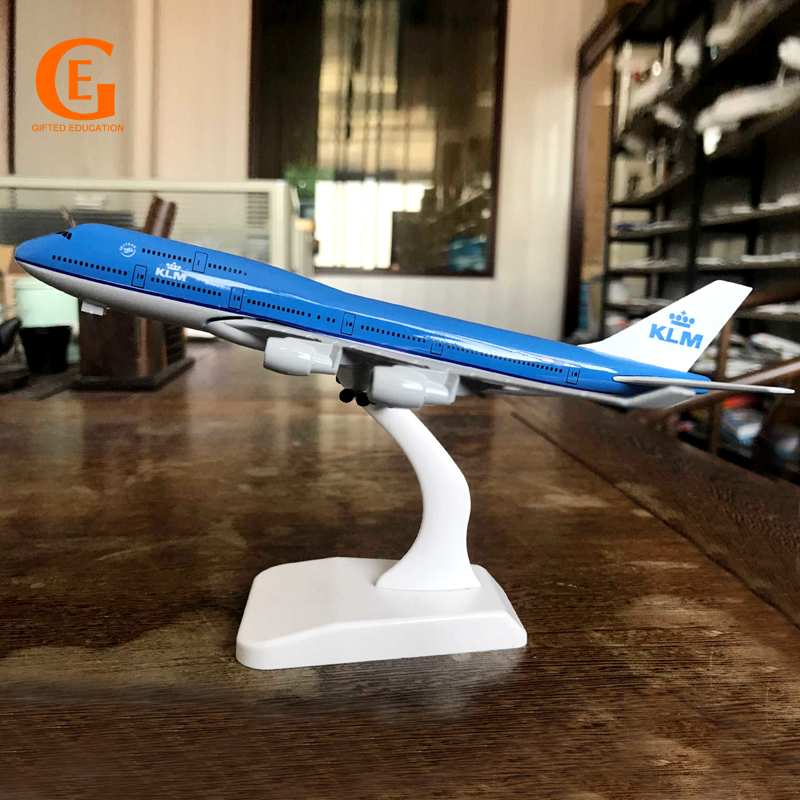 Modelo De Aeronave Airlines KLM Boeing B747 De Metal Die-cast B747 Modelo De Avião Avião De Liga De Simulação 20CM