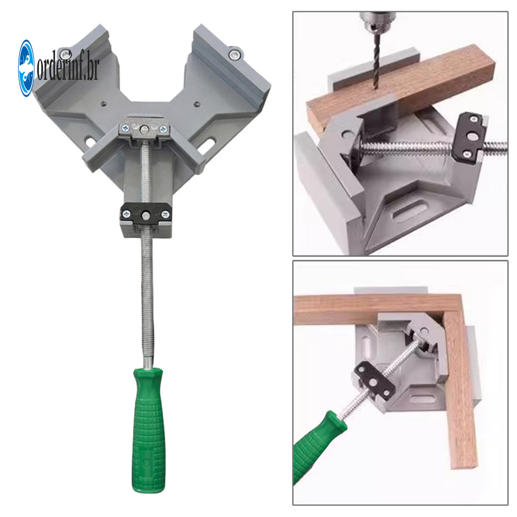 90 Degree Right Angle Clip Die-cast Aluminum Corner 90-degree Adjustable Clamp with Ergonomic Handle Alloy Frame Woodwor