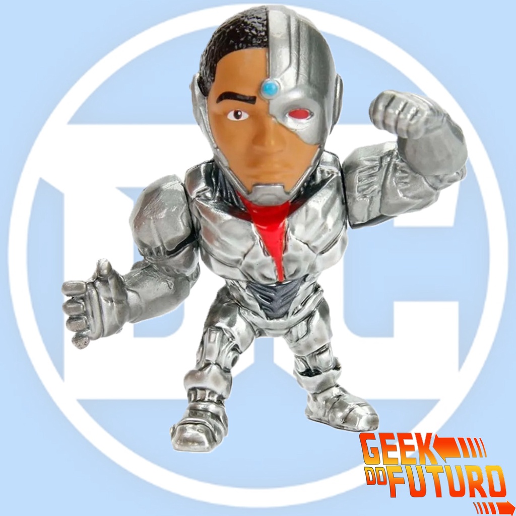 CIBORGUE METAL DIE CAST COLECIONÁVEL - LIGA DA JUSTIÇA DC - filme, desenho, serie, herói, lembrancinha, masculino