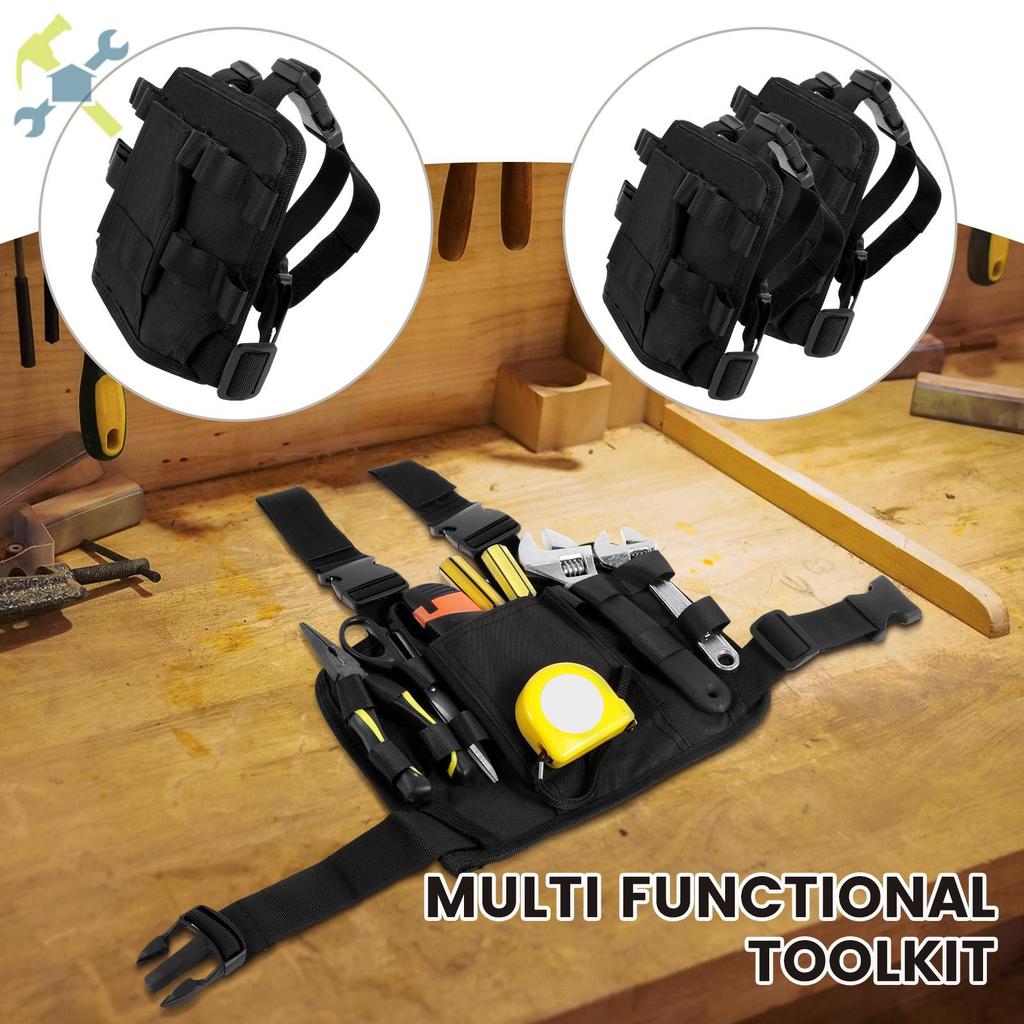 Bolsa De Ferramentas Para Perna , Portátil Leve Com Clipe Cinto Armazenamento Ajustável , Suporte Multifuncional SHOPTKC