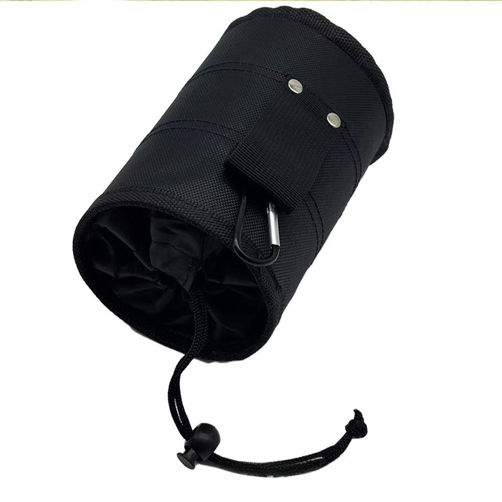 Bolsa de ferramentas para pregos e parafusos com clipe de cinto preto