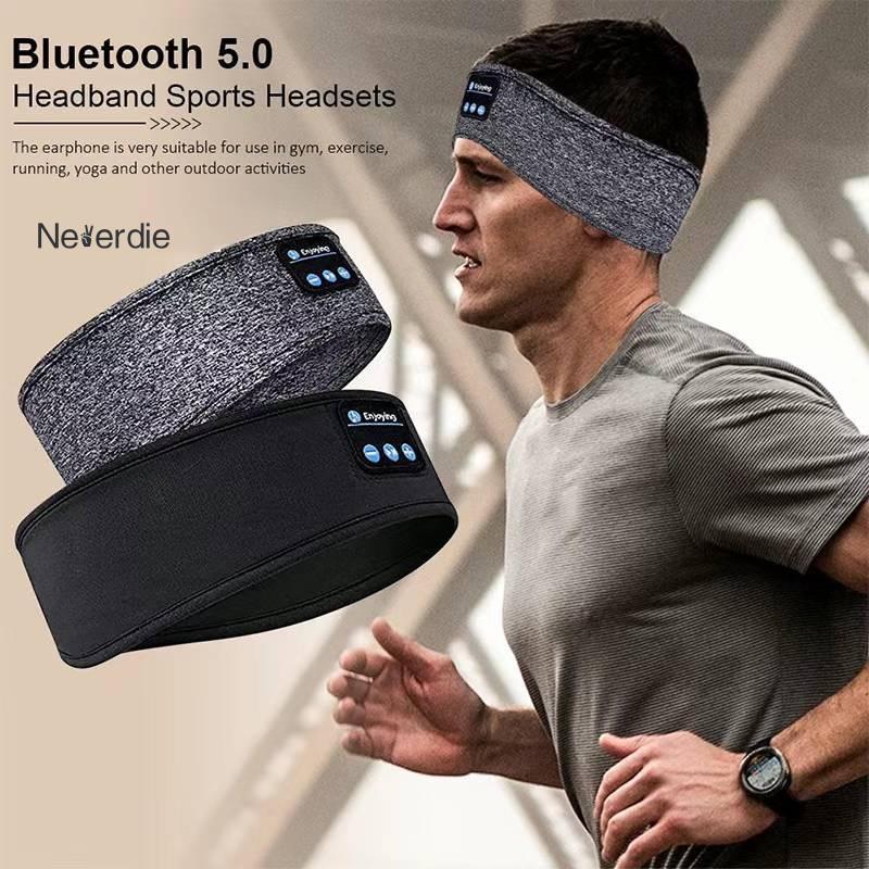 Faixa Bluetooth Esportiva com Fone de Ouvido – Ideal para Treino e Dormir