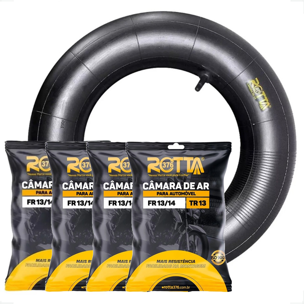 Kit 4 Câmara De Ar 165 175 185 Aro 13/14 Veiculos Leves Gol Alta Resistência Vedação Segura Original