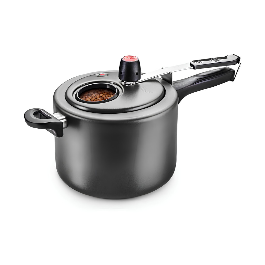 PANELA DE PRESSÃO MTA 4.5L ANTIADERENTE COM VISOR DE VIDRO NA COR GRAFITE