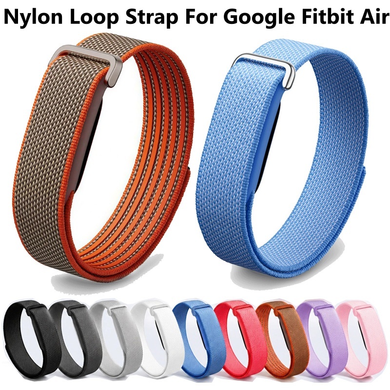 Para Google Fitbit Ar Pulseira Trançada Náilon Loop Cinta Substituição Esporte Cinto