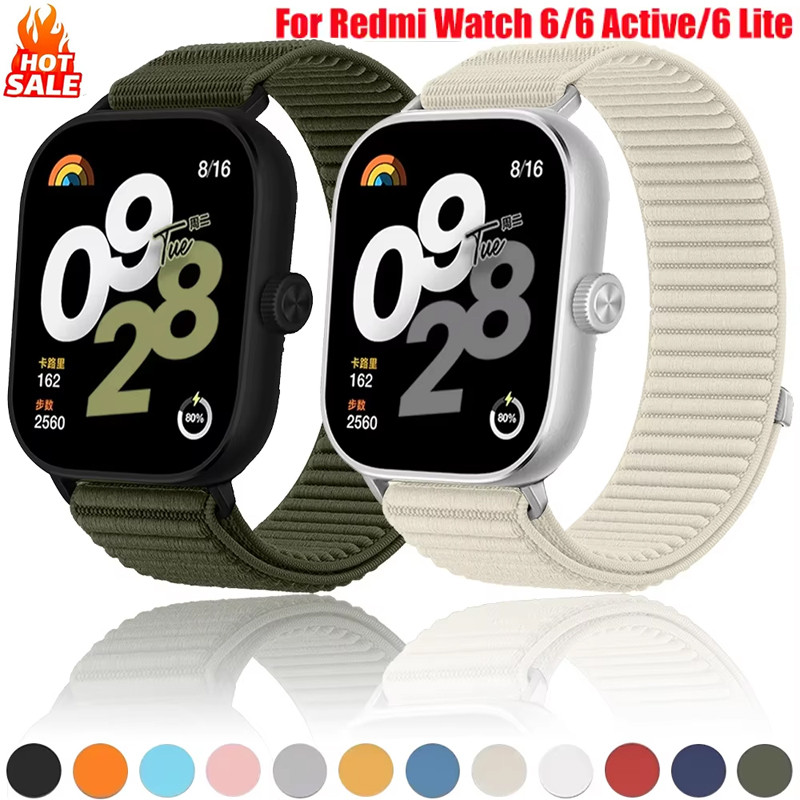 Esportes Náilon Trançado Loop Cinta Para Redmi Relógio 6Active/6Lite 6 5 4 Cabeça De Metal Pulseira Xiaomi Mi Banda 10Pr