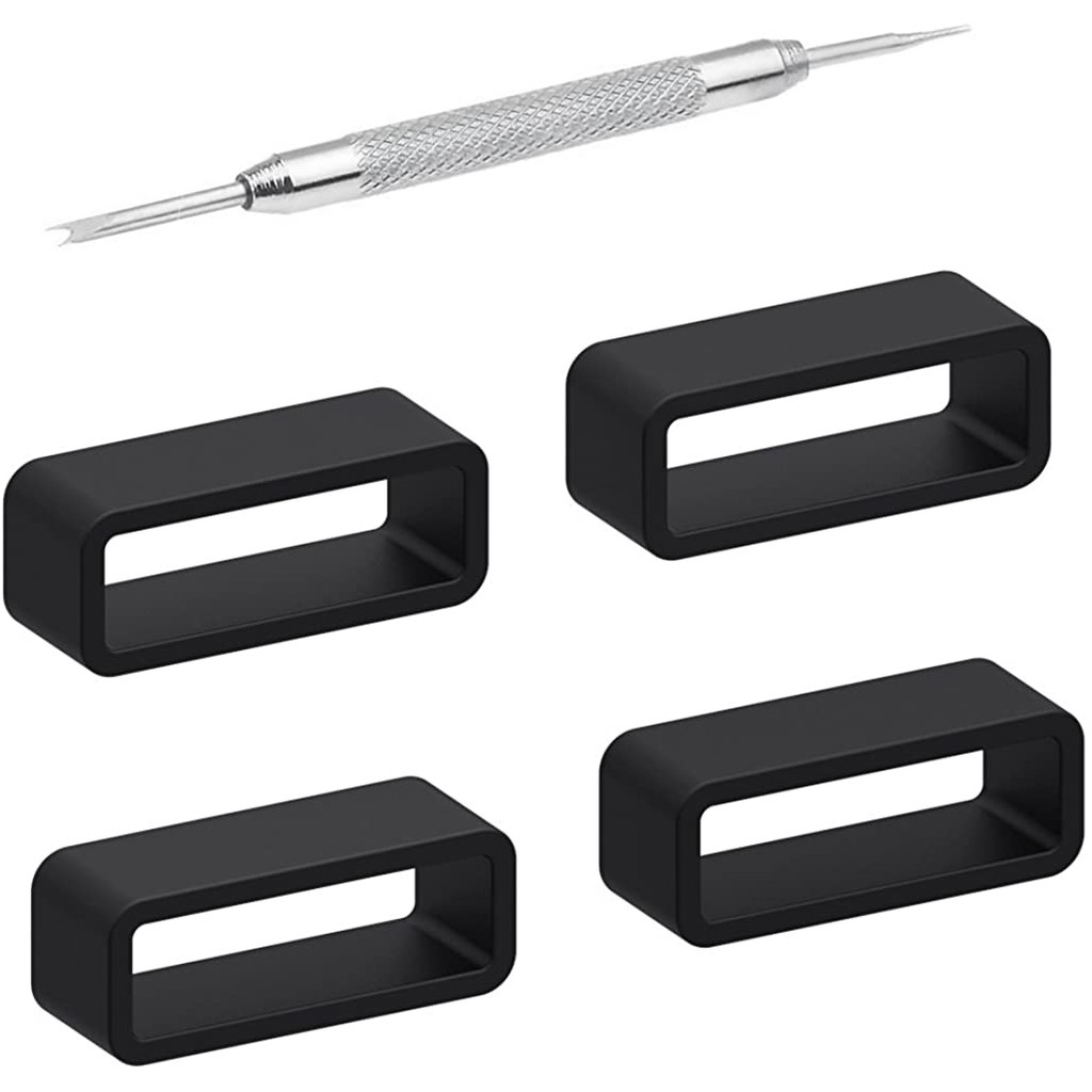 4 Packs Anéis De Borracha Cinta De Relógio Loops Substituição Silicone Watch Band Keeper Titular Retentor 12 14 16 18 19 20 21 22 24 26mm