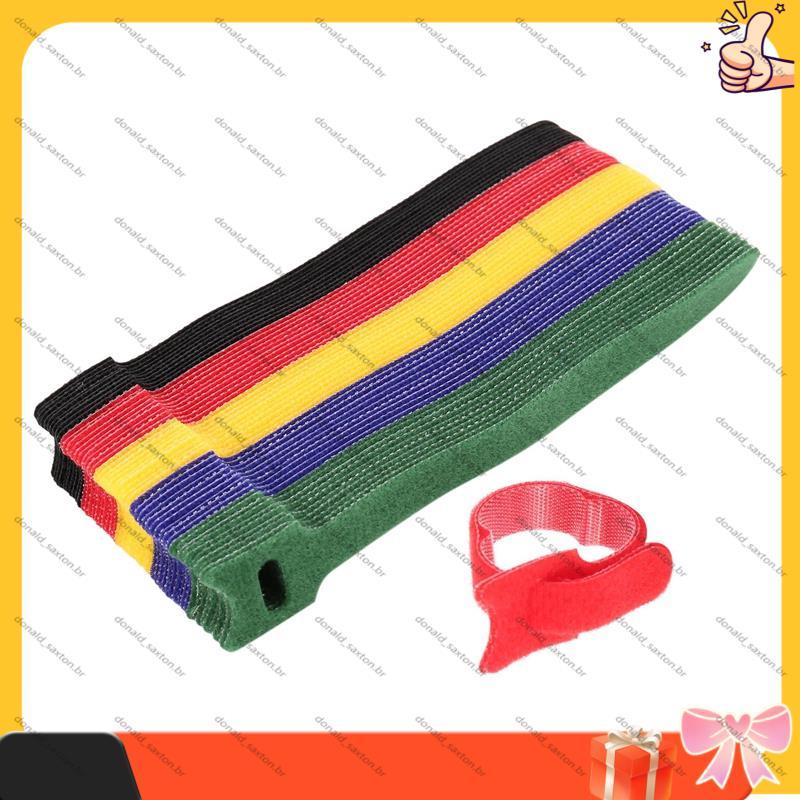 [Rápido D] 50 Pcs Reutilizável Cor Mistura Cabo Cinta Gancho Loop Ties Tidy Organizer Tool Fastener Management