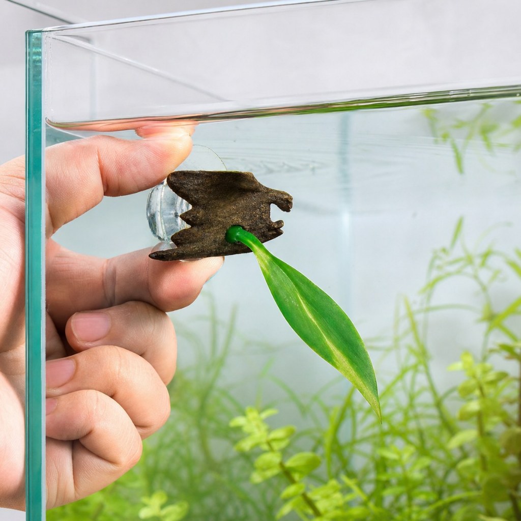 Soma Folha Plastica para Betta BLV-300 com Tronco e Ventosa 12cm