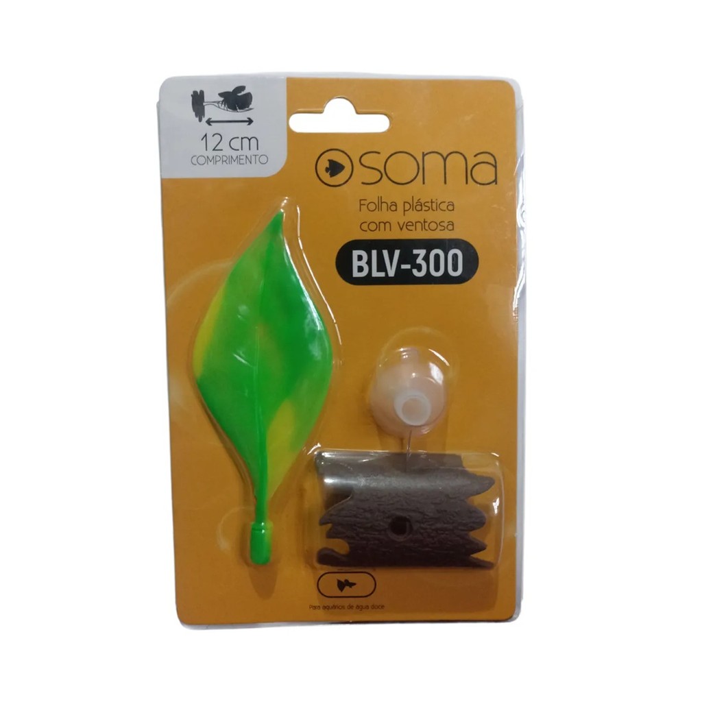 Soma Folha Plastica Com Ventosa Descanso Peixe Betta Blv-300