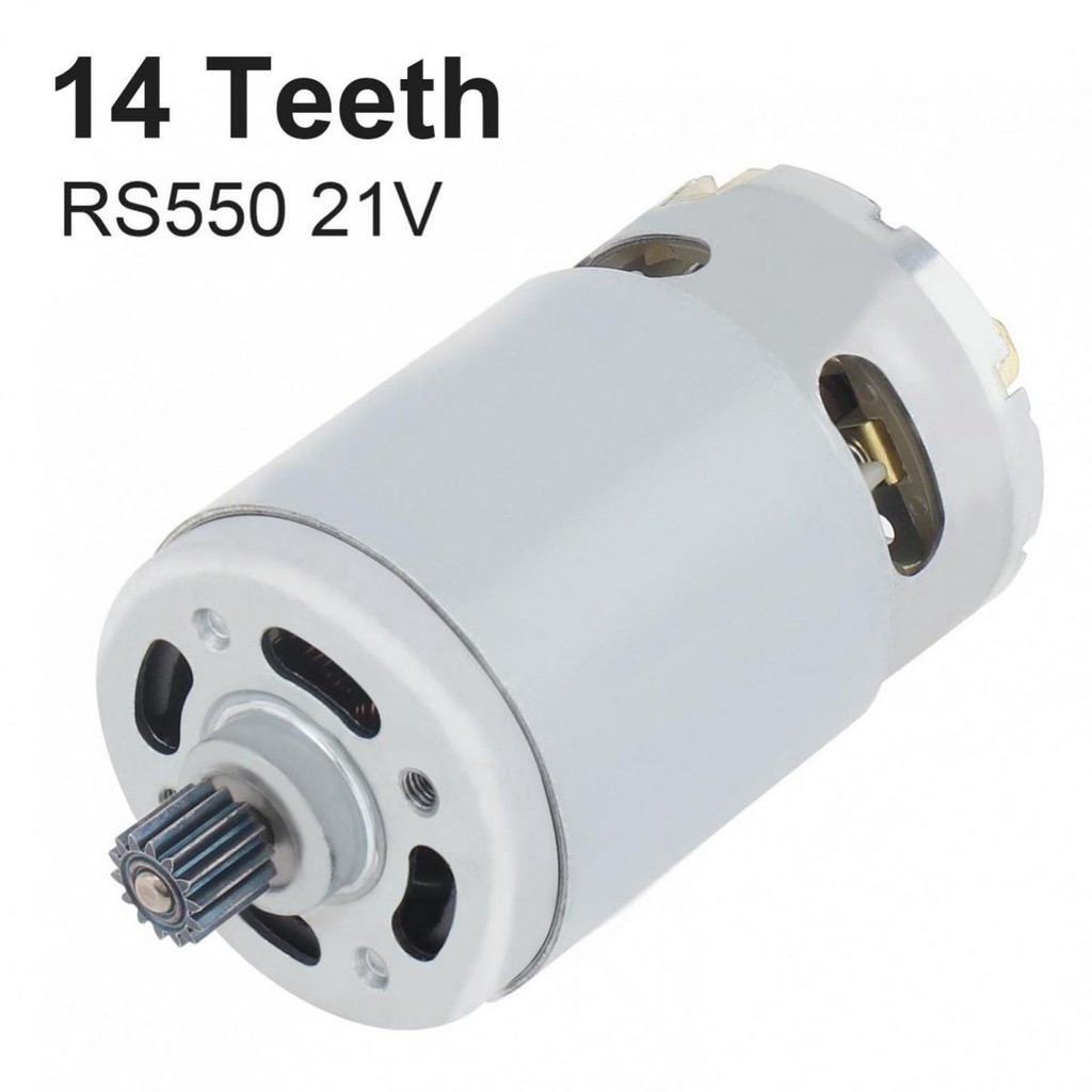 Motor De Micro Serra Elétrica RS550 DC 21V 25000RPM De Uma Peça Com Engrenagem De 14 Dentes De 8.2 Mm Para Reci