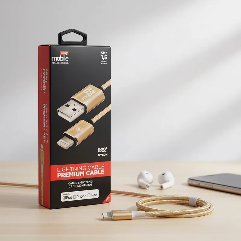 Cabo Celular Lightning iPhone iPod iPad 15cm Premium Cable