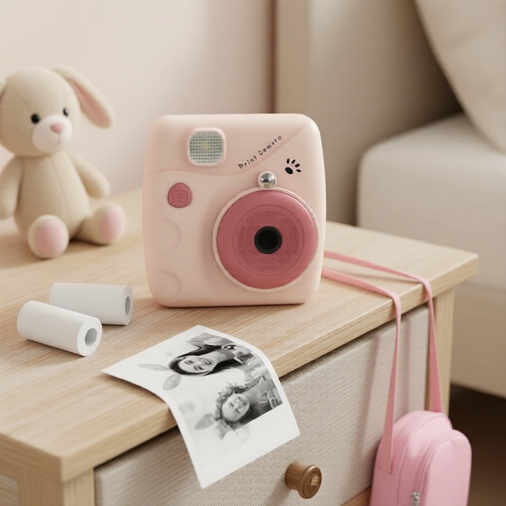 Câmera Digital Infantil Para Crianças , Com Impressão Instantânea 1080P , Bolsa De Transporte De Papel Fotográfico , Pre