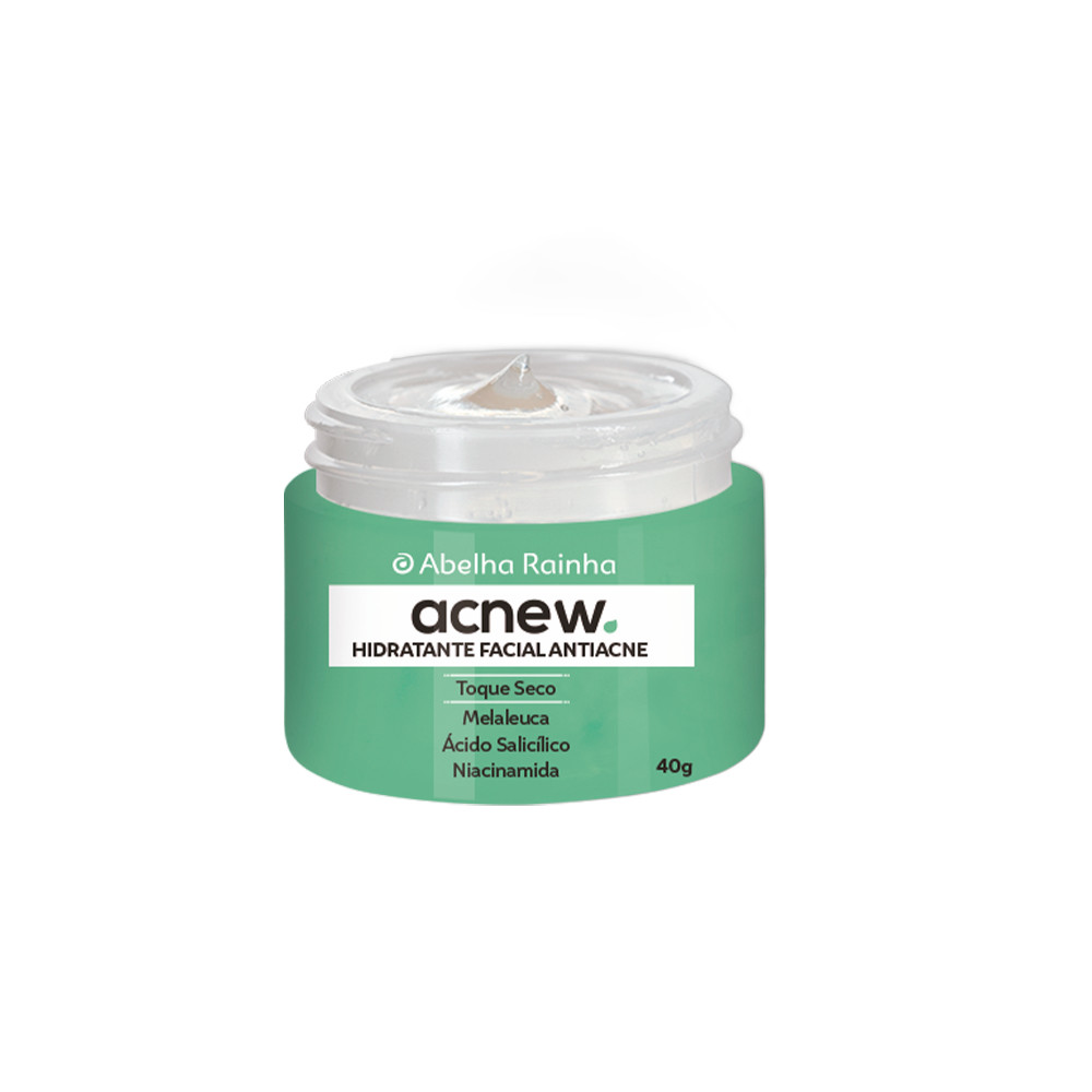 Hidratante Facial Antiacne Acnew Abelha Rainha Toque Seco Controle de Oleosidade 40g Uso Diário