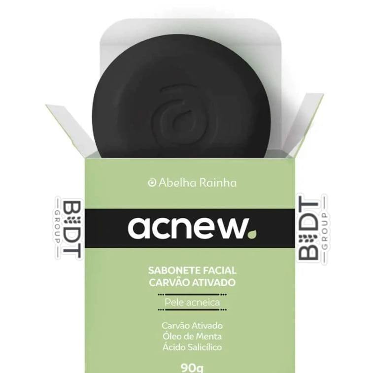 Sabonete Facial em Barra Anti-Acne Com Carvão Ativado Acnew Abelha Rainha 90g