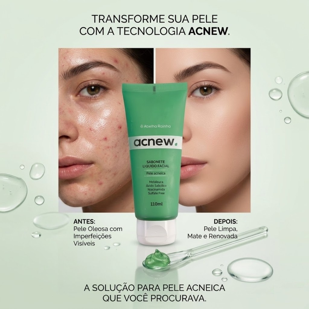 Sabonete Facial Antiacne e Antioleosidade Acnew Dia/noite Todo Tipo De Pele