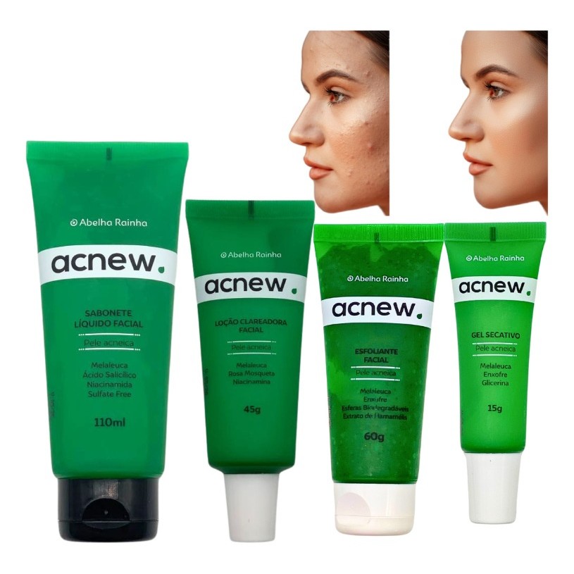 Kit Skin Care Cuidado Facial Acnew - Abelha Rainha