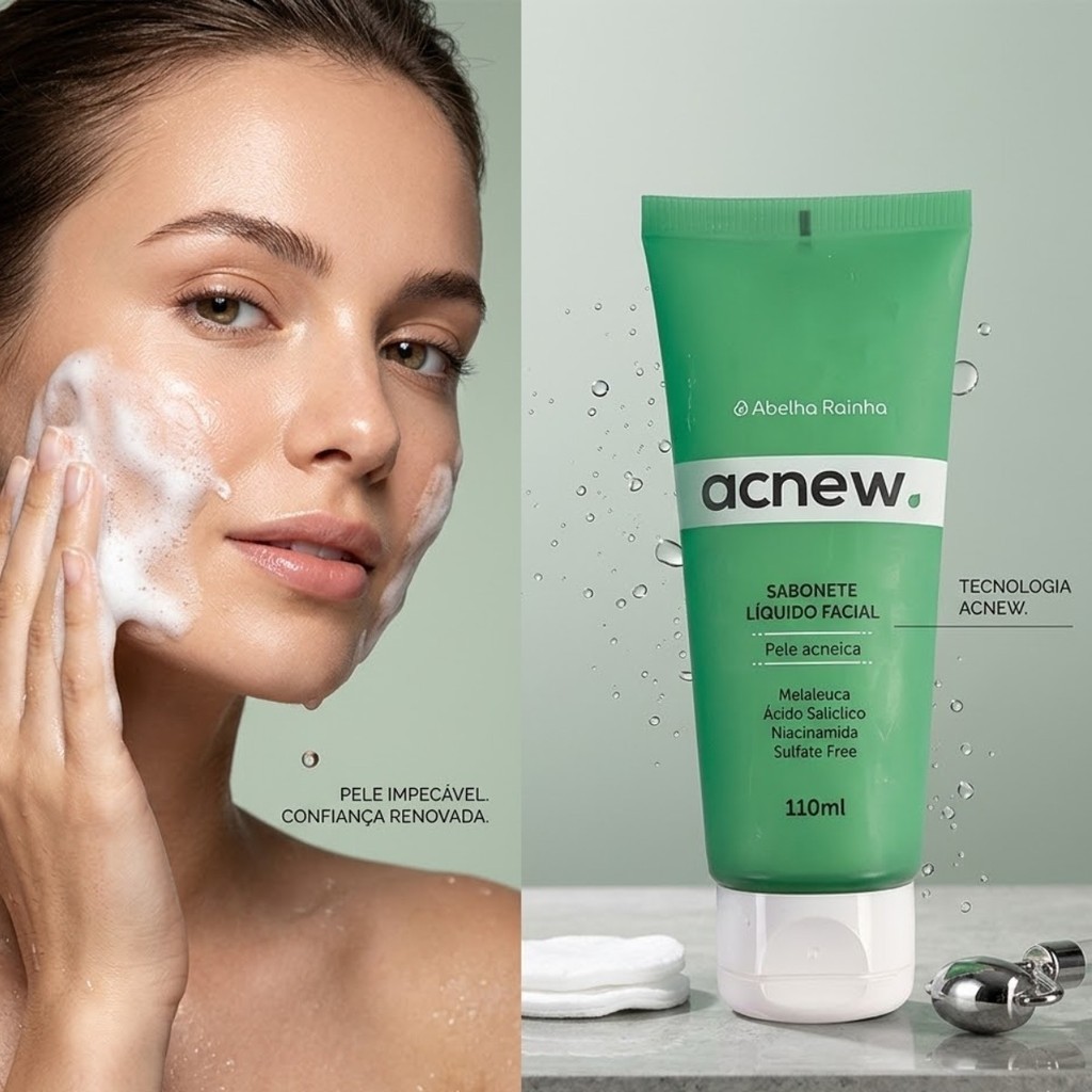 Sabonete Líquido Facial Antiacne Acnew Abelha Rainha