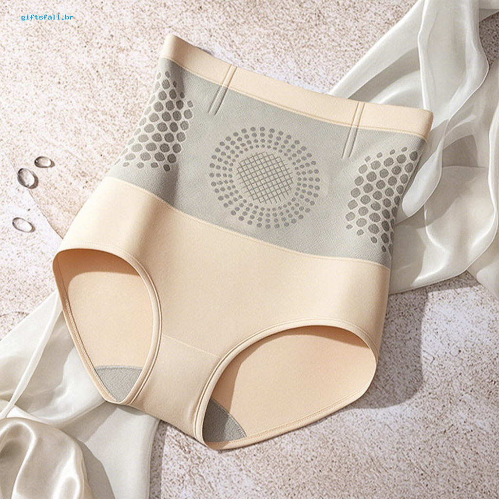 Women High Waist Underwear Lightweight Breathable Panties Waisted Tummy Control Honeycomb Design Butt Lifting Shapewear