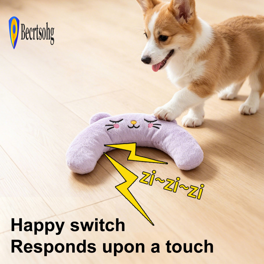 Dog Neck Pillow Soft Pet Support with Built-in Bb Sound Embroidered U-shaped Protector for Cats and Dogs – Comfortable