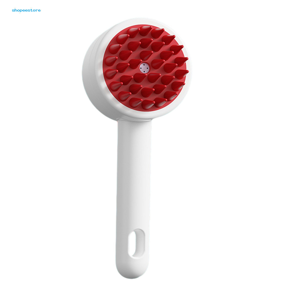 Pet Skin Care Brush Shampoo Massage Shower with Built-in Dispenser Ergonomic Dog Cat Grooming Hair for Bathing and for S