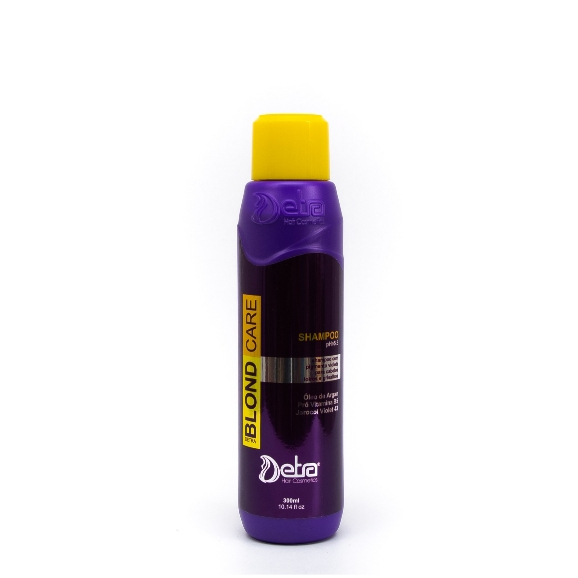 Shampoo Blond Care 300ml Detra Hair Cosméticos Matizador Cabelo Loiro Desamarelador