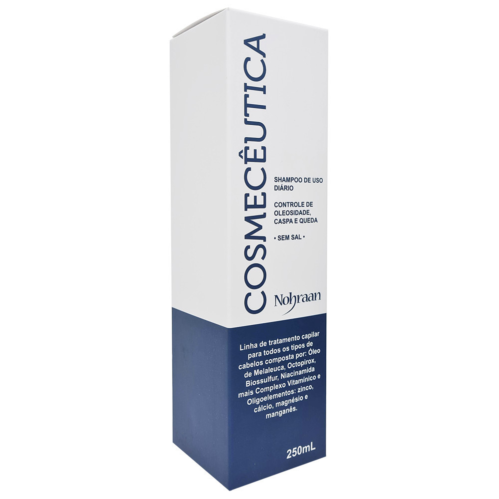 Shampoo Nohrann Cosmecêutica 250ml Controle de Oleosidade Caspa e Queda Sem Sal
