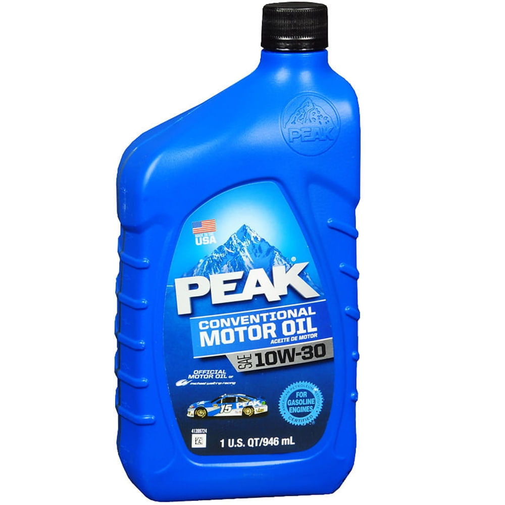 Óleo Lubrificante do Motor Peak SAE 10W30 API SN Semissintético 946ml