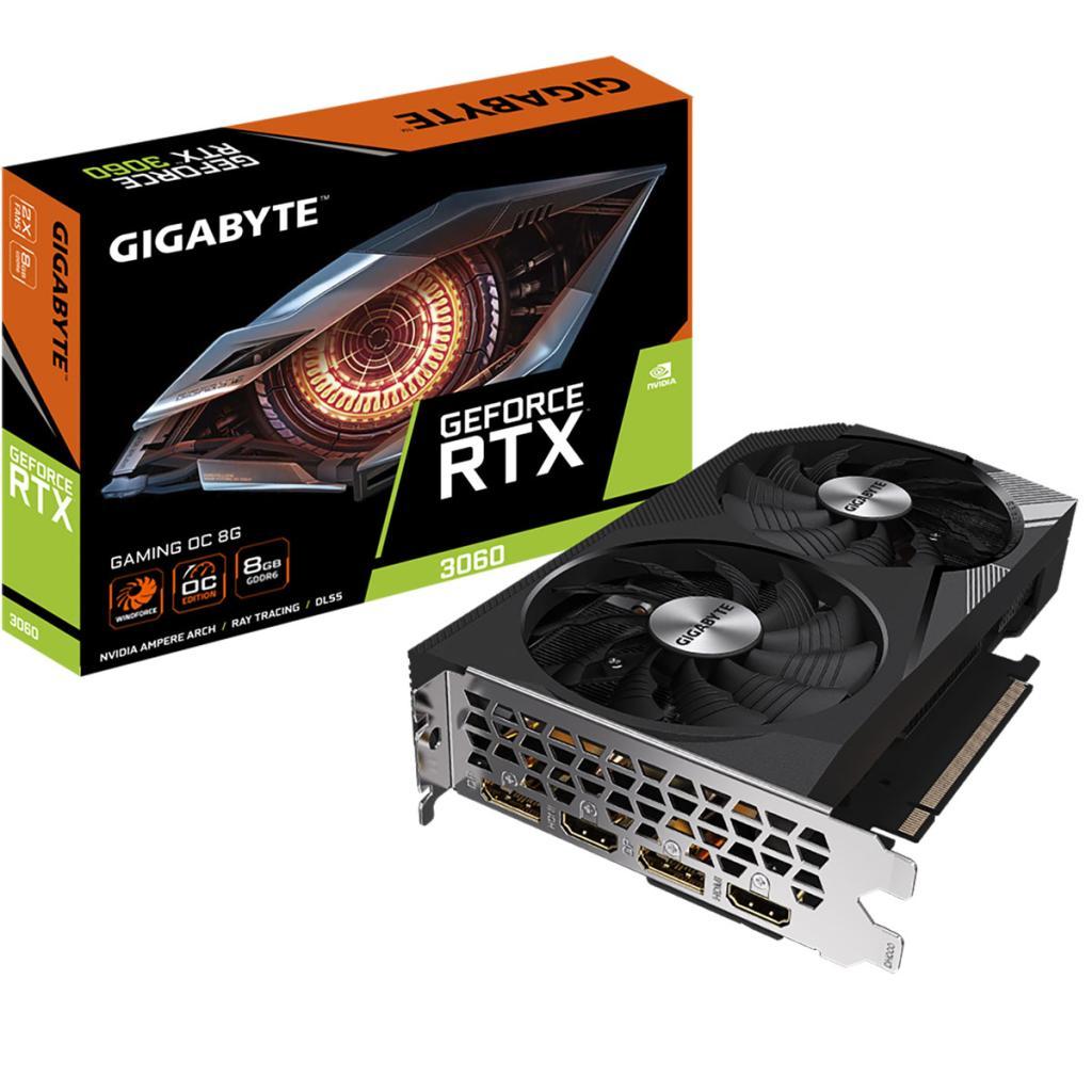 PLACA DE VIDEO GEFORCE RTX3060 OC 8GB GDDR6 128BIT GIGABYTE GV-N3060GAMING OC-8GD