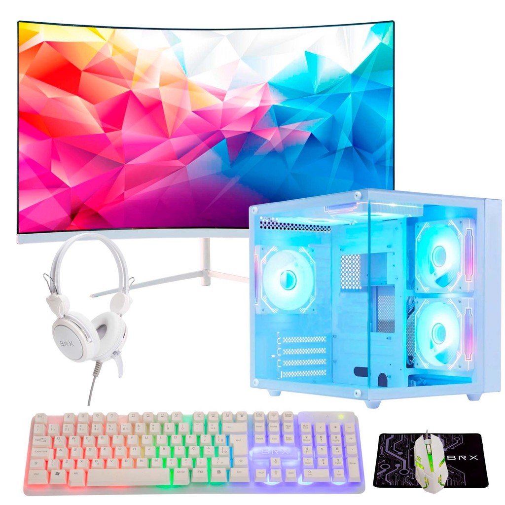 Computador Pc Gamer Ryzen 9 RTX 3060 12gb 16gb DDR4 480gb SSD Tela 23 Curva c/Wifi