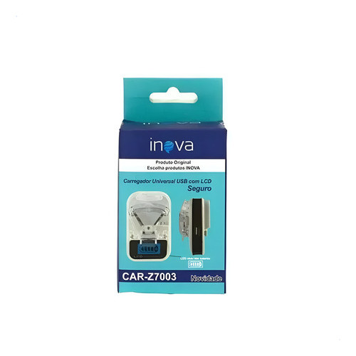 CARREGADOR UNIVERSAL INOVA USB COM LCD CAR-Z7003