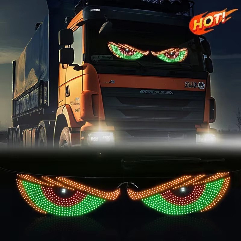 Truck Devil's Eye Light RGB Dynamic Demon Eye Decorative Light Led Display USB 5V Multi-Mode Lamp