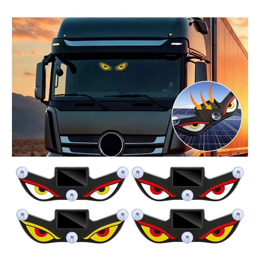 Wireless Solar LED Devil Eye Decorative Light for Windows and Car Atmospheres