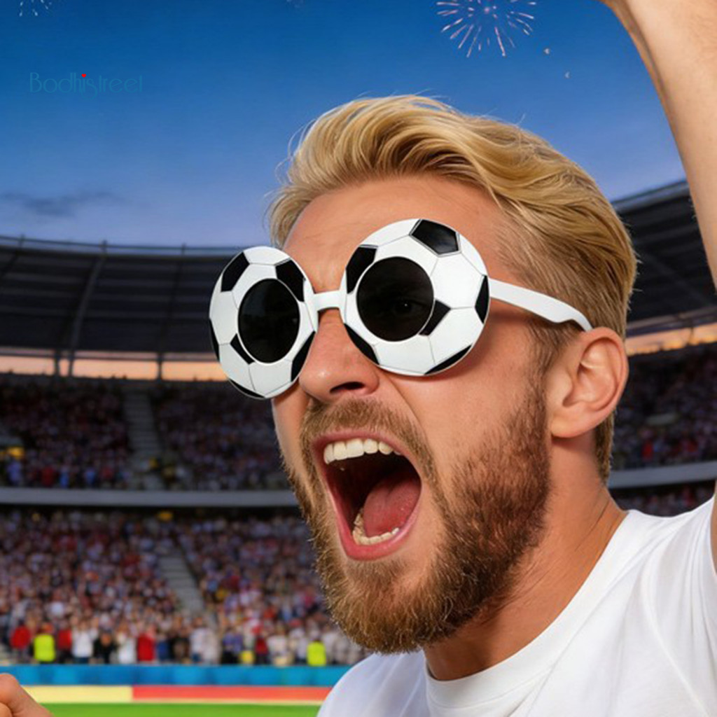 Decorative Mirror Lightweight Football Party Glasses Sunglasses Fun Eye-catching Soccer Game Accessories Perfect for Fan