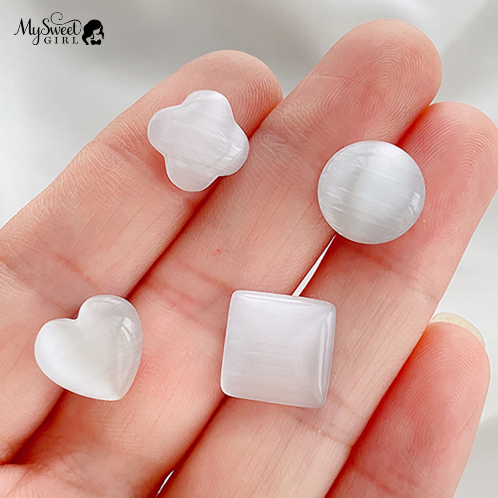 Decorative Scarf Button Magnetic Collar Cat's Eye Stone No Sew Safety Pin for Shirt Sweater – Round Square Heart Brooc