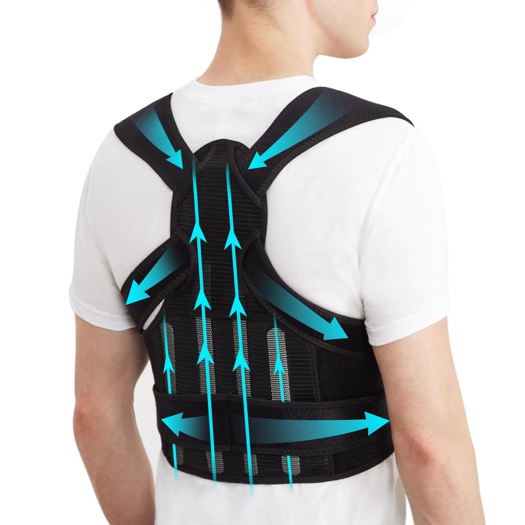 KD Back Brace Posture Corrector for Women and Men - Back Straightener Ideal for Scoliosis, Hunchback, Spine Corrector, A