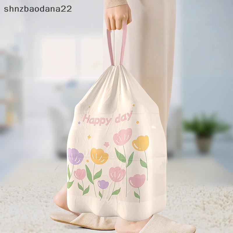 [Shnzd] Saco De Lixo Portátil Impresso Thiened Cartoon Home Kitchen Banheiro Descartável Com Cordão EMKK