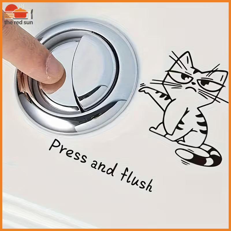 TSBR 1/3pcs Cartoon Cat Toilet Stier-
