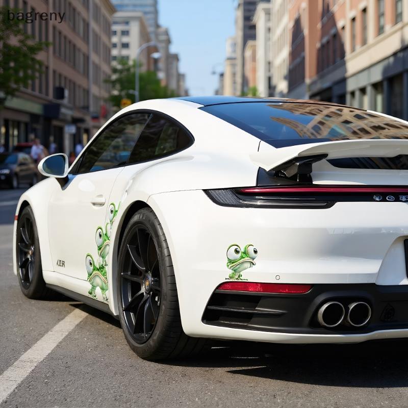 [bagreny] Cartoon Frog Toilet Stier Autoadesivo À Prova D'água Decalque De Banheiro Decalques De Carro Decoração De Casa