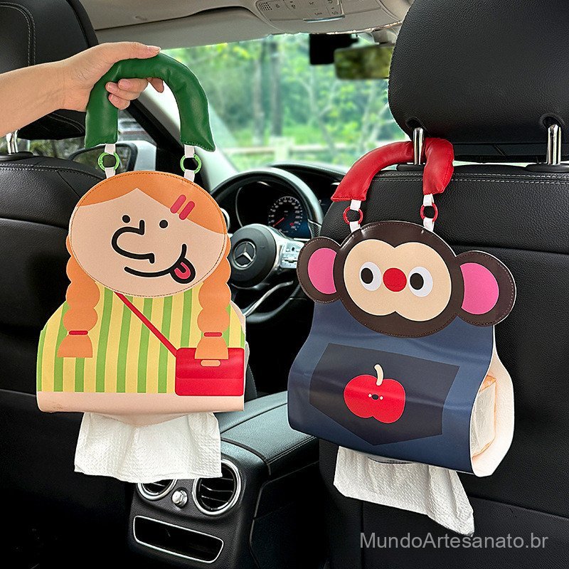 Porta‑papel toalha pendente com desenho cartoon para banheiro quarto e carro