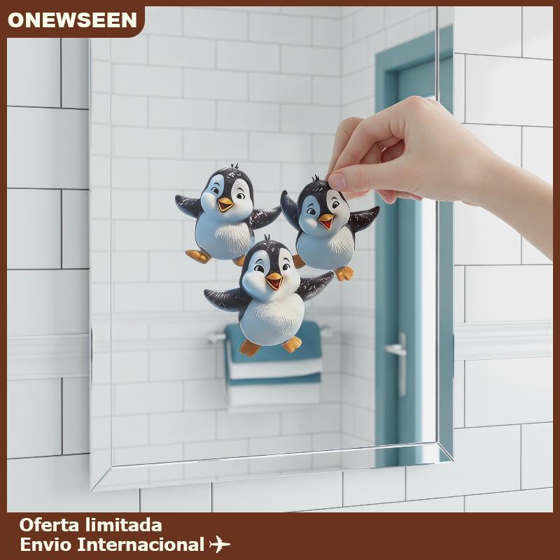 Cartoon Penguin Toilet Stiers Decoração De Banheiro Autoadesiva À Prova D'água