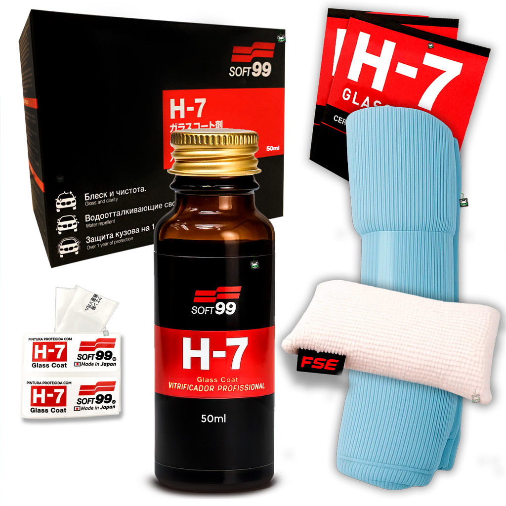 Kit Vitrificador Automotivo Pintura H7 Coat 50ml Soft99