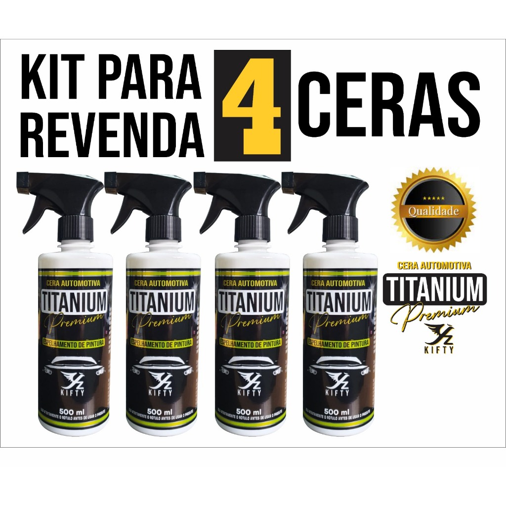 Vitrificador Automotivo Titanium Premium  - Kifty Cera Vitrificadora Polidor de Pintura