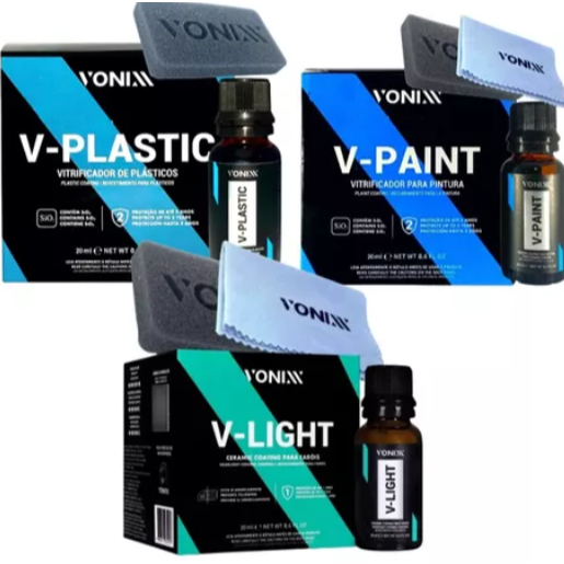 Vonixx Vitrificadores V-Paint V-Light V-Plastic  20ML