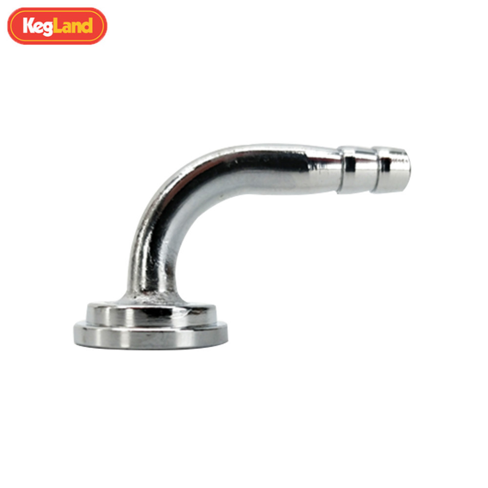 KegLand Angle Barbtail STtainless (Para Ser Usado Com Porca Sextavada 5/8) Tap Shank Joint Homebrew
