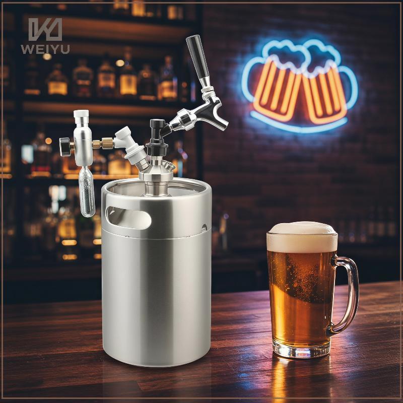 WEIYU Ajustável Bola Lo Cerveja Torneira Cromo Chapeamento Controle De Fluxo Suave Para Homebrewing Casa Bar Rascunho Di