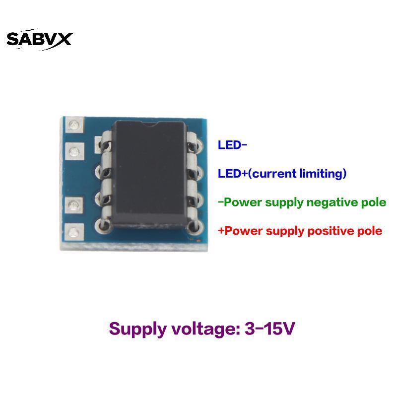 SABVX 3 Pçs LED Strobe Flash Módulo De Luz Placa PCB Modos Qui Lentos Fácil Fiação Para Projeto Eletrônico Carro Bicicle