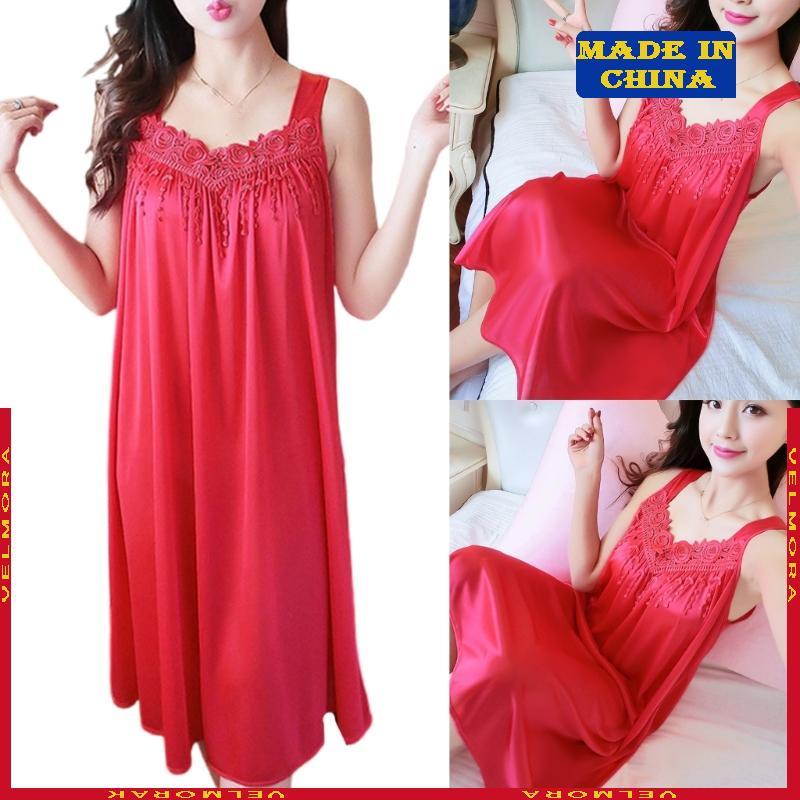Vestido Dormir Mangas VEl, Noite Solto, Roupa, Camisola Seda